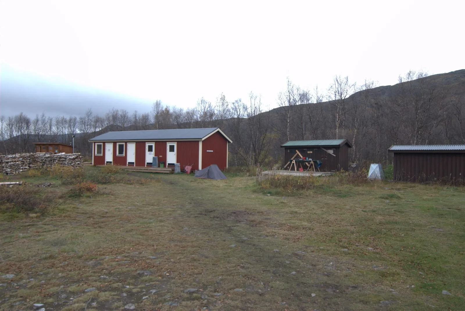 Refugio de montaña STF de Abiskojaure en invierno, en el Kungsleden